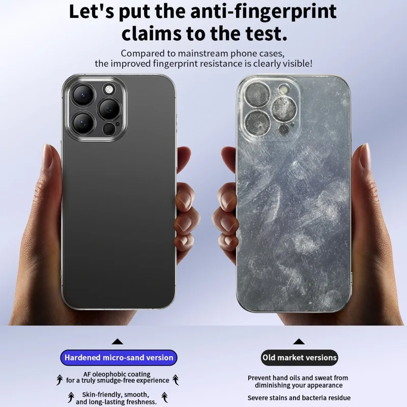 Прозрачный матовый жесткий пластиковый чехол для iPhone 16 Pro Max