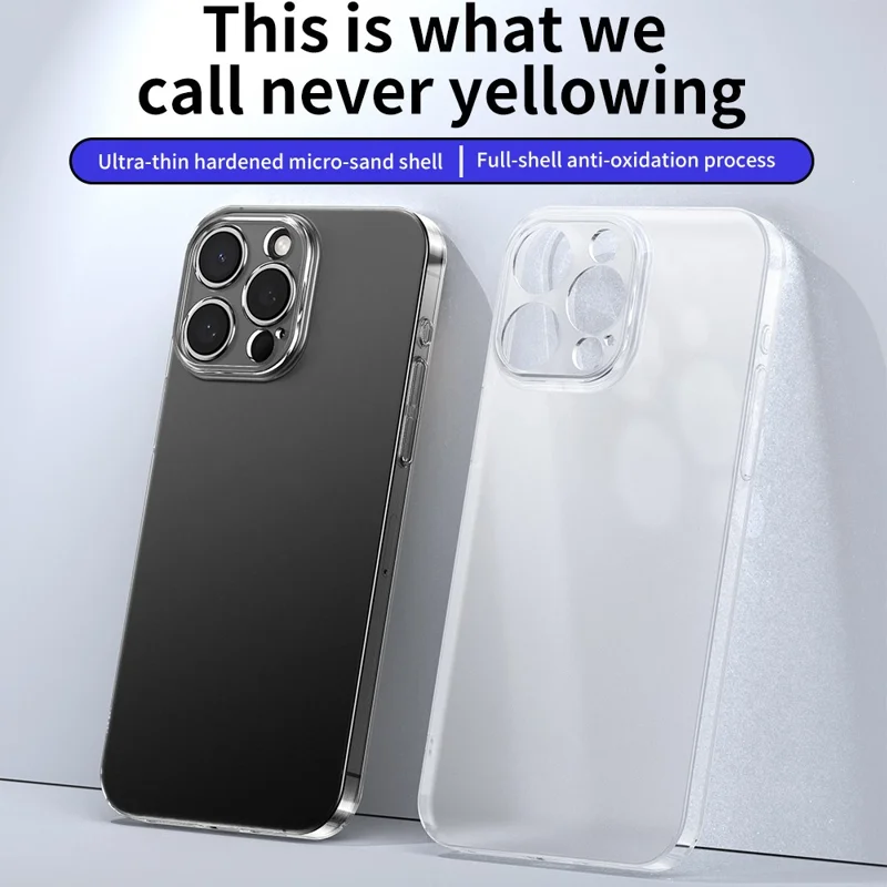 Прозрачный матовый жесткий пластиковый чехол для iPhone 16 Pro Max