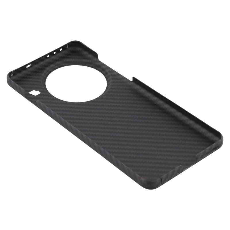 For OnePlus 13 Case 1500D Coarse Texture Aramid Fiber Thin Phone Cover (Big Lens Hole) - Black