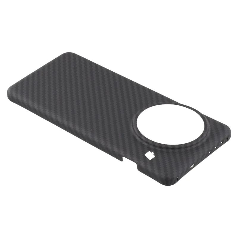 For OnePlus 13 Case 1500D Coarse Texture Aramid Fiber Thin Phone Cover (Big Lens Hole) - Black