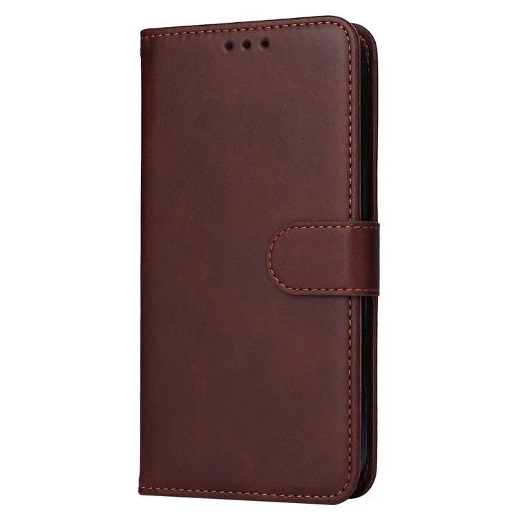 Capa de carteira para OnePlus 13R 5G / Ace 5 5G / Ace 5 Pro 5G - Couro marrom