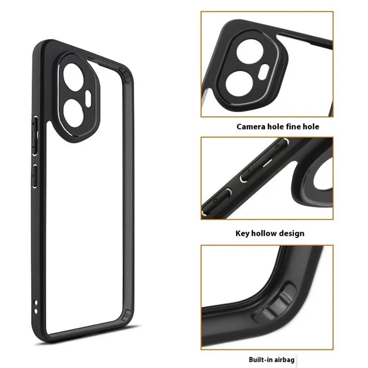 Funda protectora para Honor 300, a prueba de golpes, de PC + TPU, con tapa trasera transparente.