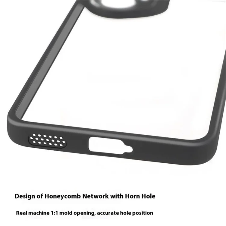 Funda protectora para Honor 300, a prueba de golpes, de PC + TPU, con tapa trasera transparente.