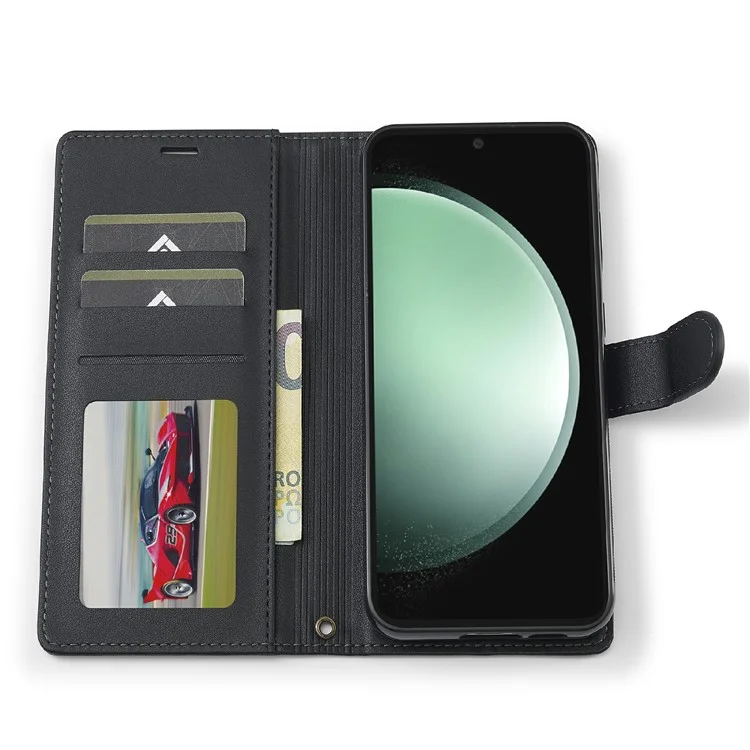 LC.IMEEKE L2 Serie per Samsung Galaxy A56 5G Custodia in pelle PU Portafoglio Staccabile Custodia magnetica per telefono - Nero