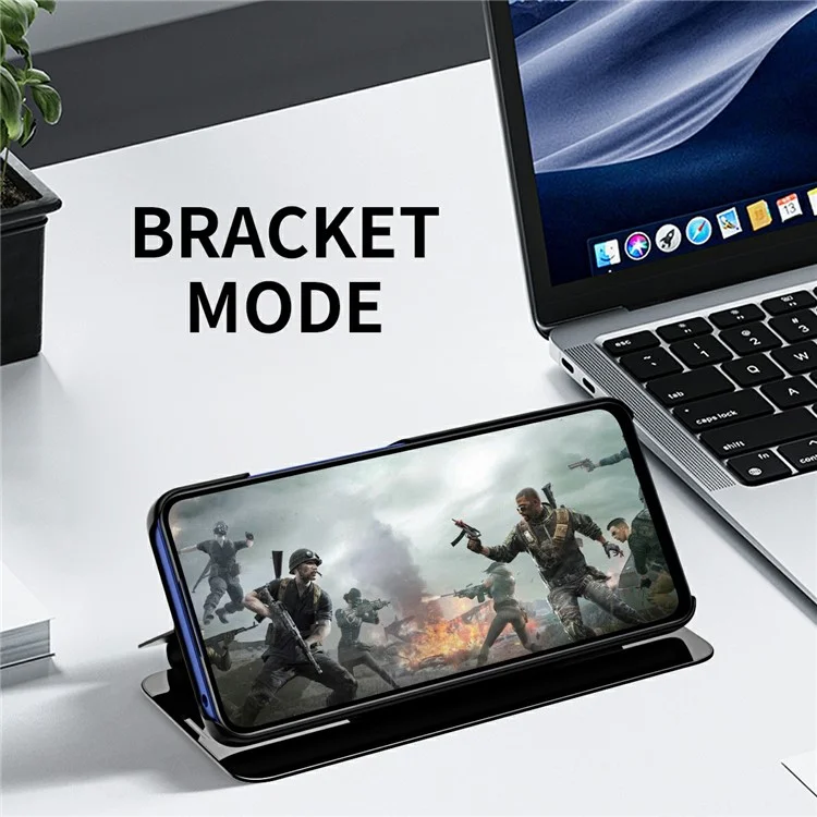Für Xiaomi Redmi Note 14 5G Hülle Sichtfenster Ständer Leder Flip Handyhülle - Schwarz