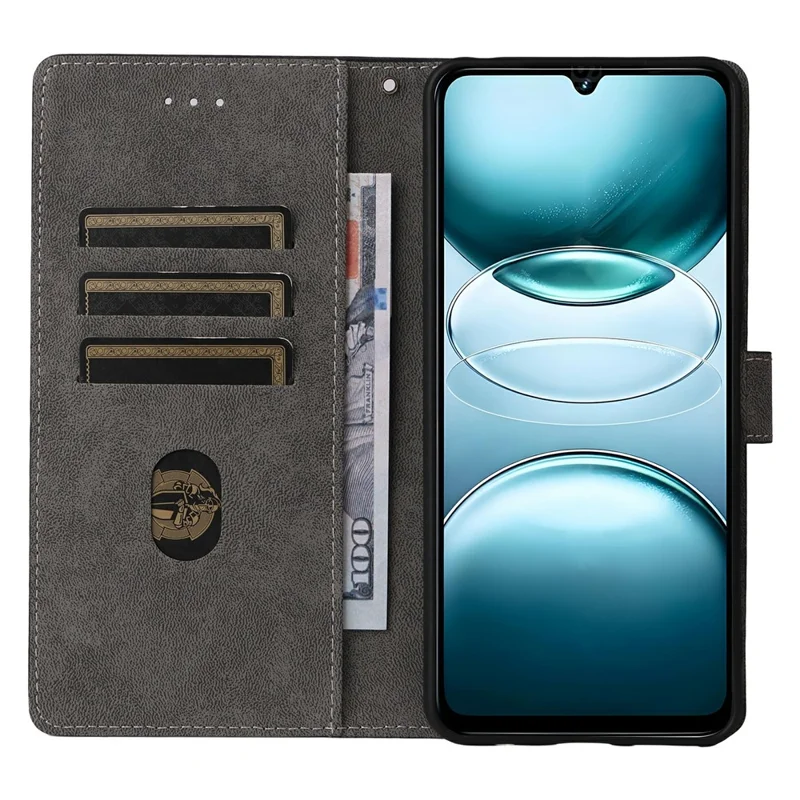 For Umidigi G100 Wallet Case RFID Blocking PU Leather Cover Stand View - Blue