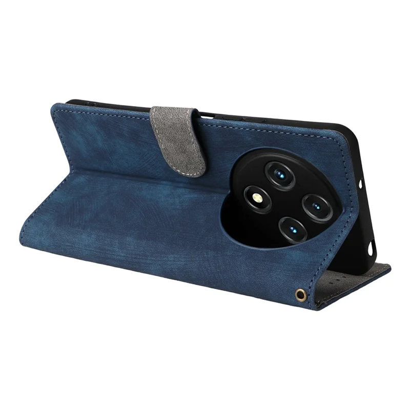 For Umidigi G100 Wallet Case RFID Blocking PU Leather Cover Stand View - Blue