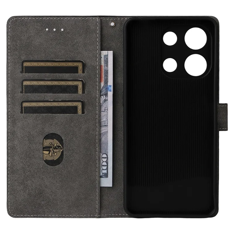 For Umidigi Note 100 Wallet Case RFID Blocking PU Leather Cover Stand View - Blue