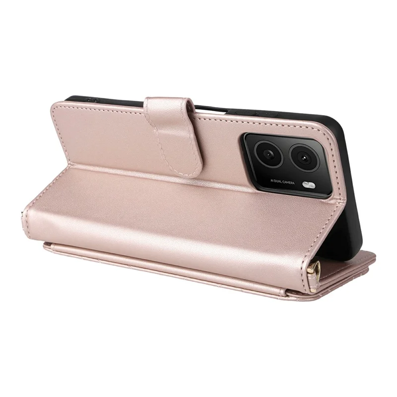 Wallet Phone Case for HMD Pulse Pro / Pulse+ / Pulse Leather Phone Cover with Shoulder / Wrist Strap - Pink
