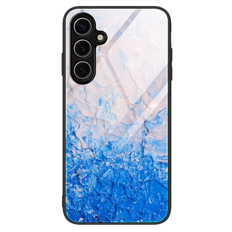 For Samsung Galaxy A26 5G Case Marble Pattern Tempered Glass + PC + TPU Phone Cover - DL07