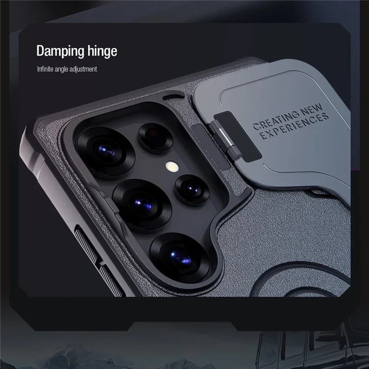 NILLKIN Camshield Armor Prop Case для Samsung Galaxy S25 Ultra Крышка камеры PC + TPU Чехол - Черный