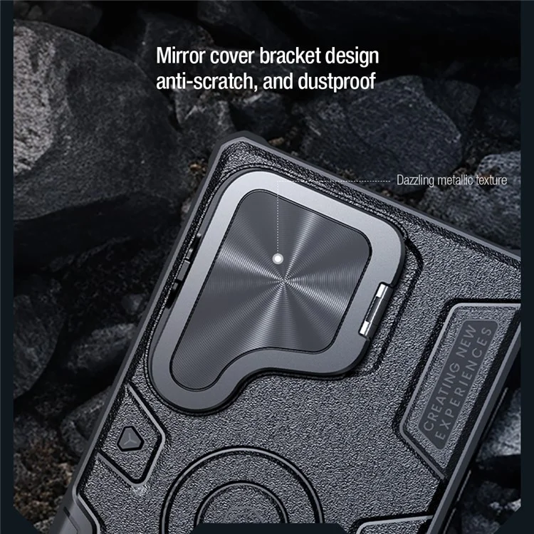 NILLKIN Camshield Armor Prop Case для Samsung Galaxy S25 Ultra Крышка камеры PC + TPU Чехол - Черный