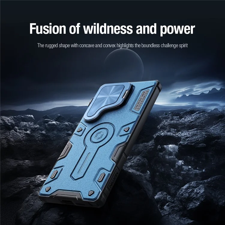NILLKIN Camshield Armor Prop Case для Samsung Galaxy S25 Ultra Крышка камеры PC + TPU Чехол - Черный