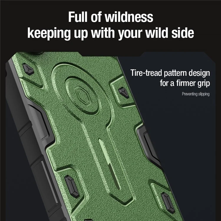 NILLKIN Camshield Armor Prop Case для Samsung Galaxy S25 Ultra Крышка камеры PC + TPU Чехол - Черный