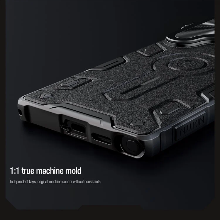 NILLKIN Camshield Armor Prop Case для Samsung Galaxy S25 Ultra Крышка камеры PC + TPU Чехол - Черный