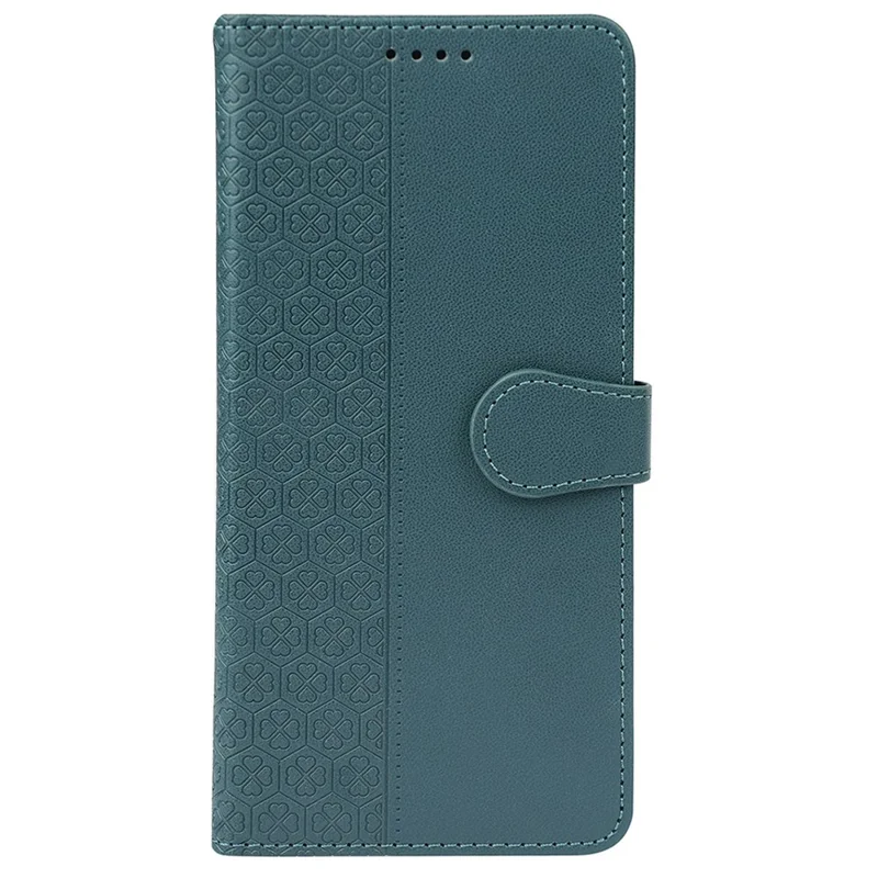 For Samsung Galaxy A36 5G / A56 5G Case Magnetic Clasp Four Leaf Clover Leather Phone Cover - Green
