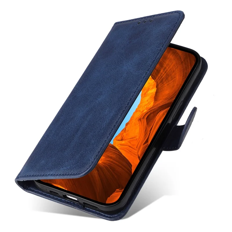 For Honor 300 Case Wallet PU Leather Folio Flip Phone Cover - Blue
