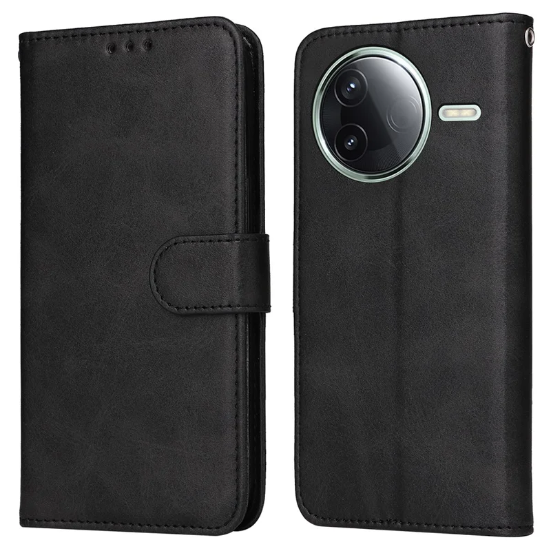 For Xiaomi Poco F7 Pro 5G / Redmi K80 5G Case Wallet PU Leather Folio Flip Phone Cover - Black