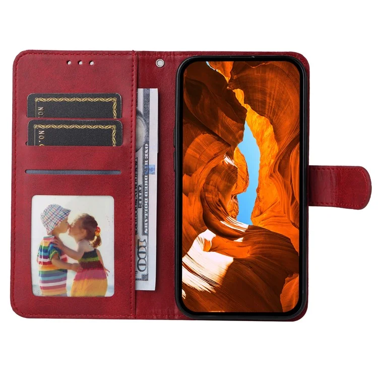 For Realme GT 7 Pro 5G Case Wallet PU Leather Folio Flip Phone Cover - Red
