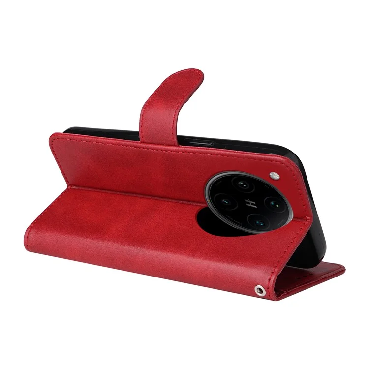 For Realme GT 7 Pro 5G Case Wallet PU Leather Folio Flip Phone Cover - Red