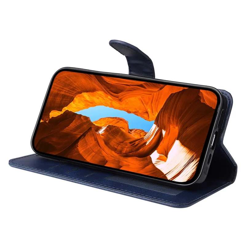 Funda billetera de piel sintética con tapa y cierre para Oppo Reno13 Pro 5G - Azul