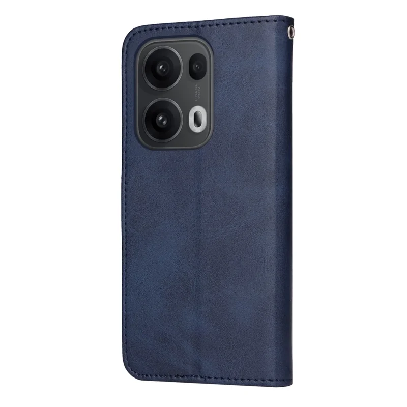 Funda billetera de piel sintética con tapa y cierre para Oppo Reno13 Pro 5G - Azul