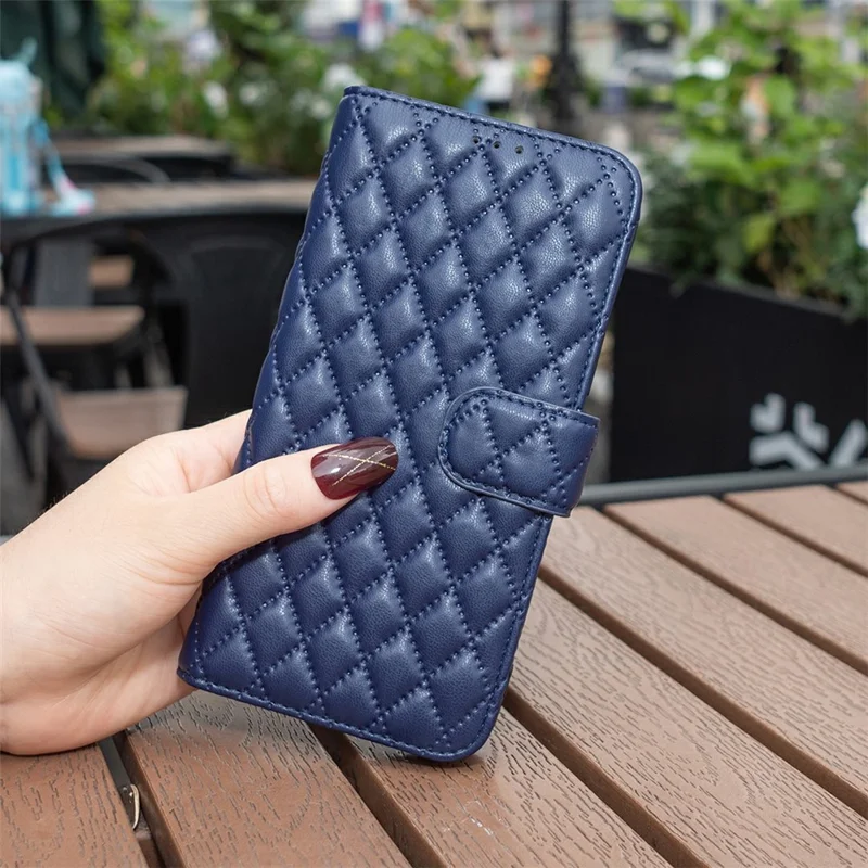 BINFEN COLOR BF Style-14 Capa para Xiaomi Redmi Note 14 4G Cobertura de Couro com Suporte - Azul