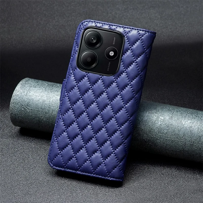 BINFEN COLOR BF Style-14 Capa para Xiaomi Redmi Note 14 4G Cobertura de Couro com Suporte - Azul
