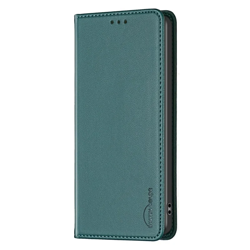 BINFEN COLOR BF18 Para Xiaomi Redmi Note 14 4G Capa de Couro com Slots para Cartões - Verde