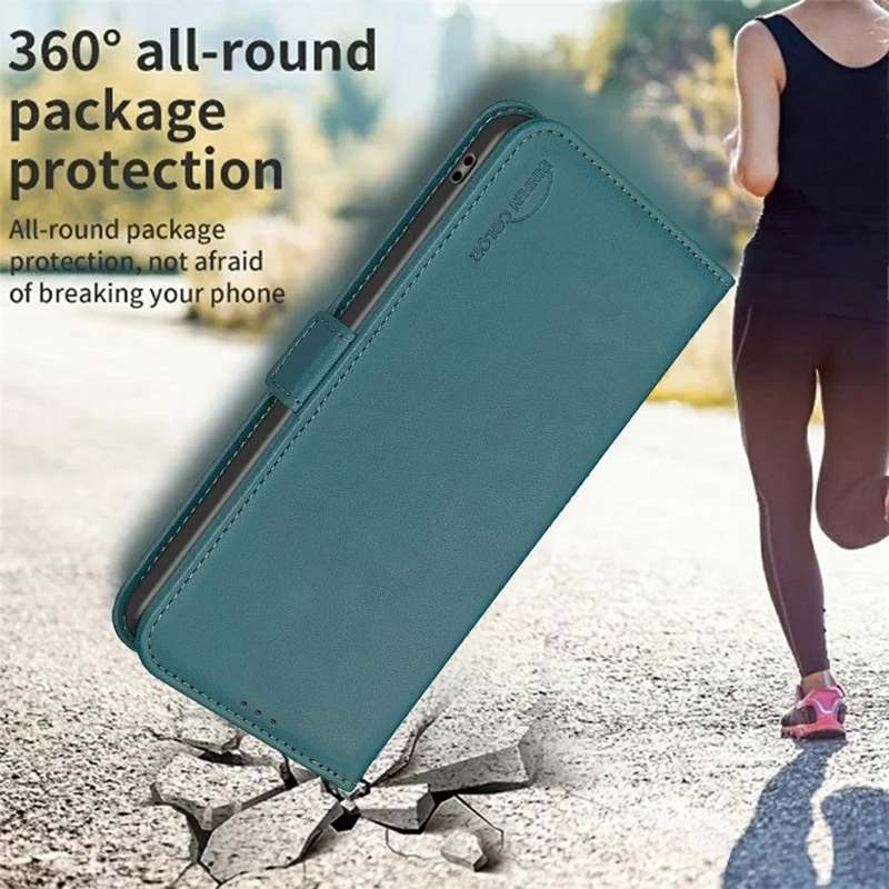 BINFEN COLOR BF31 Para Xiaomi Redmi Note 14 4G Capa de Couro PU Flip Folio Carteira de Telefone - Verde
