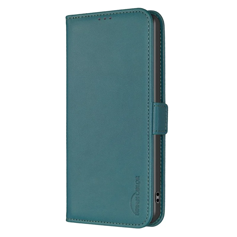 BINFEN COLOR BF31 Para Xiaomi Redmi Note 14 4G Capa de Couro PU Flip Folio Carteira de Telefone - Verde