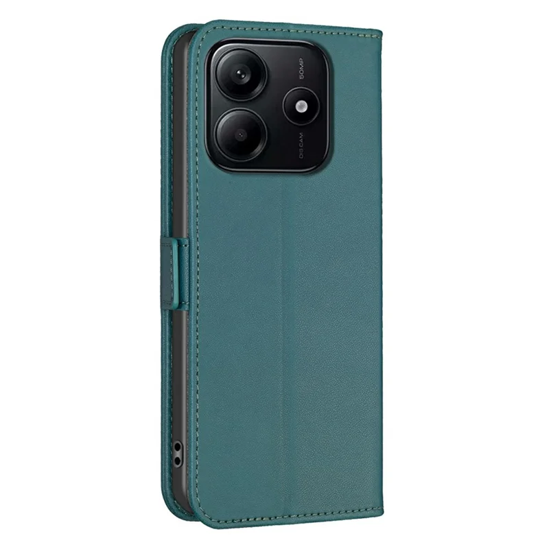 BINFEN COLOR BF31 Para Xiaomi Redmi Note 14 4G Capa de Couro PU Flip Folio Carteira de Telefone - Verde
