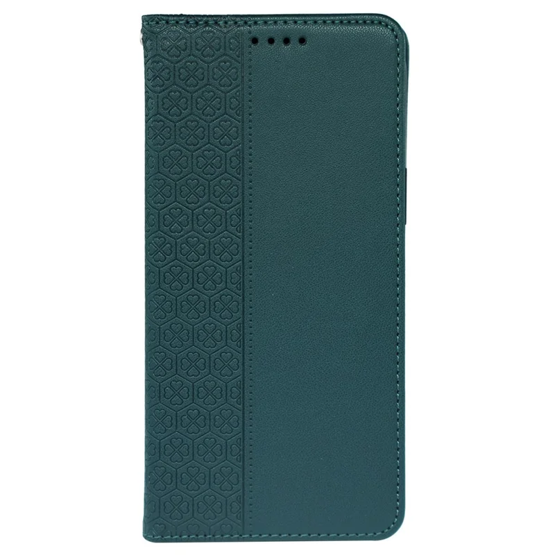 For Sony Xperia 1 V Case Four Leaf Clover Leather Flip Phone Cover Stand Wallet - Green