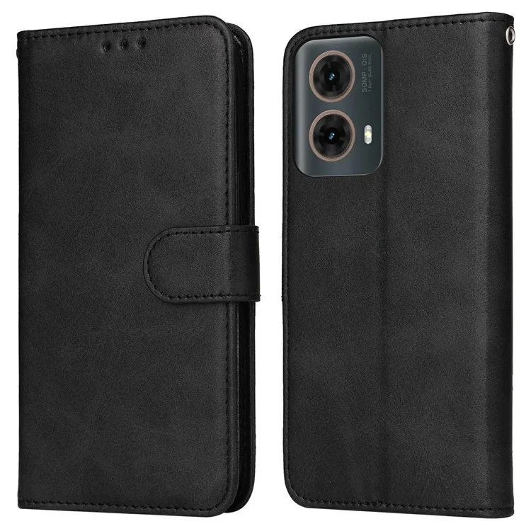 Чехол-книжка для Motorola Moto G85 5G / S50 Neo 5G из искусственной кожи, черный