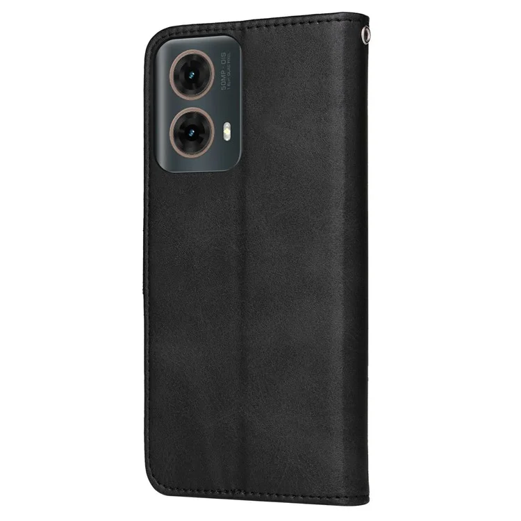 Чехол-книжка для Motorola Moto G85 5G / S50 Neo 5G из искусственной кожи, черный