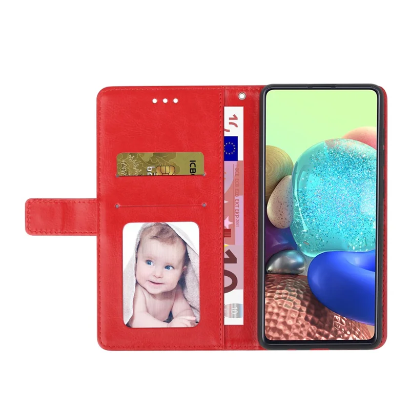 For Xiaomi Redmi Note 14 4G (163.25mm) Case with Wrist Strap Y Shaped Lines Imprint Leather Phone Cover - Red
