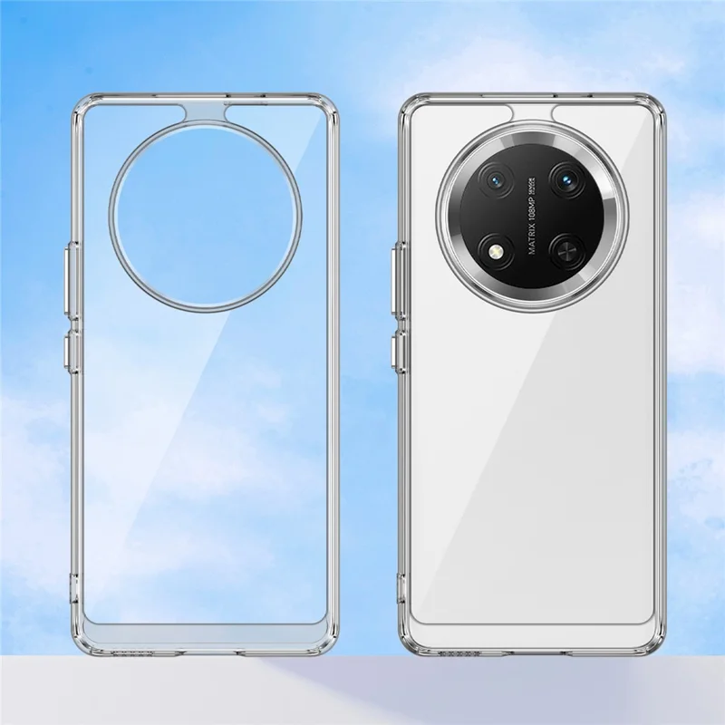 WANLONFENG MF Series for Honor Magic7 Lite 5G / X9c 5G / X60 Pro 5G Case TPU Acrylic Clear Phone Cover with Tempered Glass Film