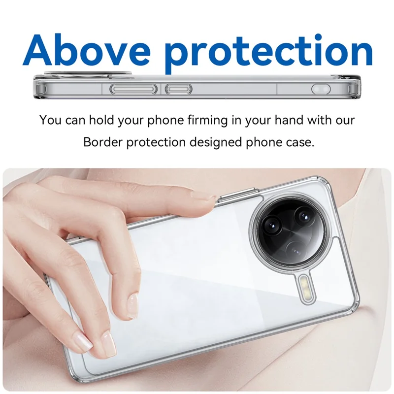 Capa para Xiaomi Redmi K80 Pro 5G da série MF da WANLONFENG, com cobertura de telefone de acrílico transparente em TPU e película de vidro temperado.