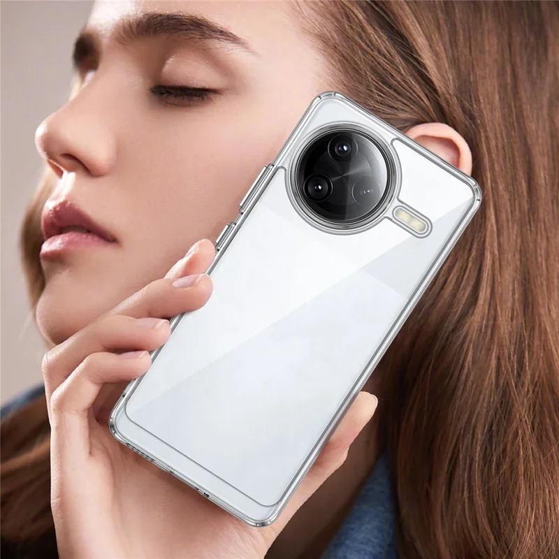 Capa para Xiaomi Redmi K80 Pro 5G da série MF da WANLONFENG, com cobertura de telefone de acrílico transparente em TPU e película de vidro temperado.