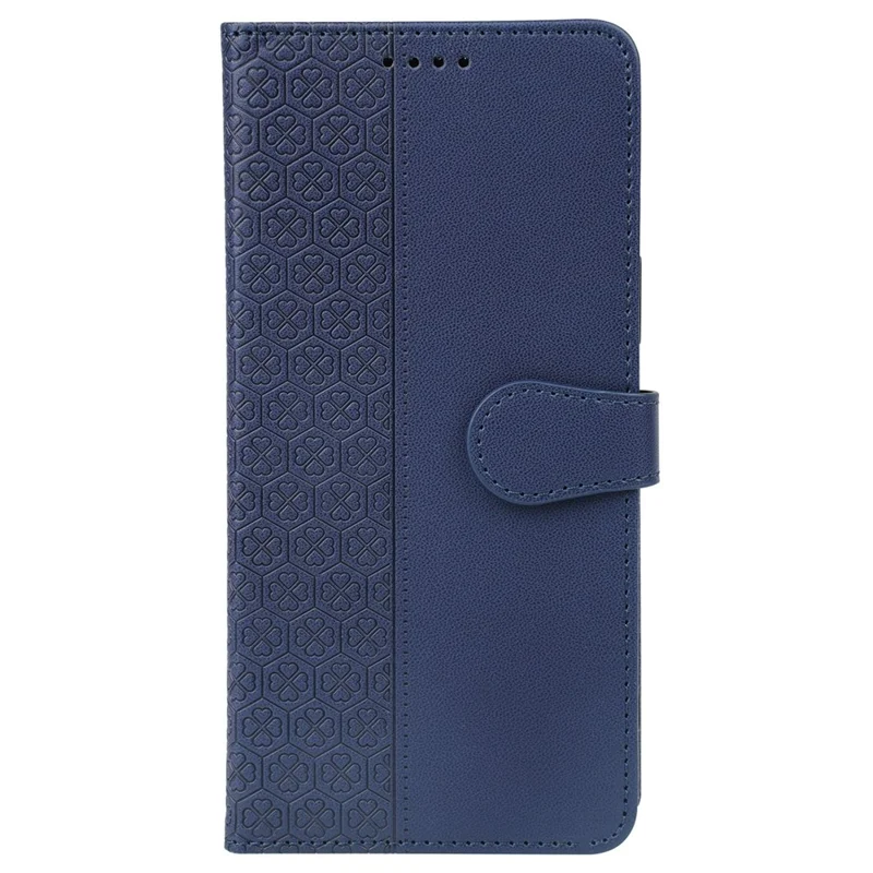 For Google Pixel 9 / Pixel 9 Pro Case Magnetic Clasp Four Leaf Clover Leather Phone Cover - Blue