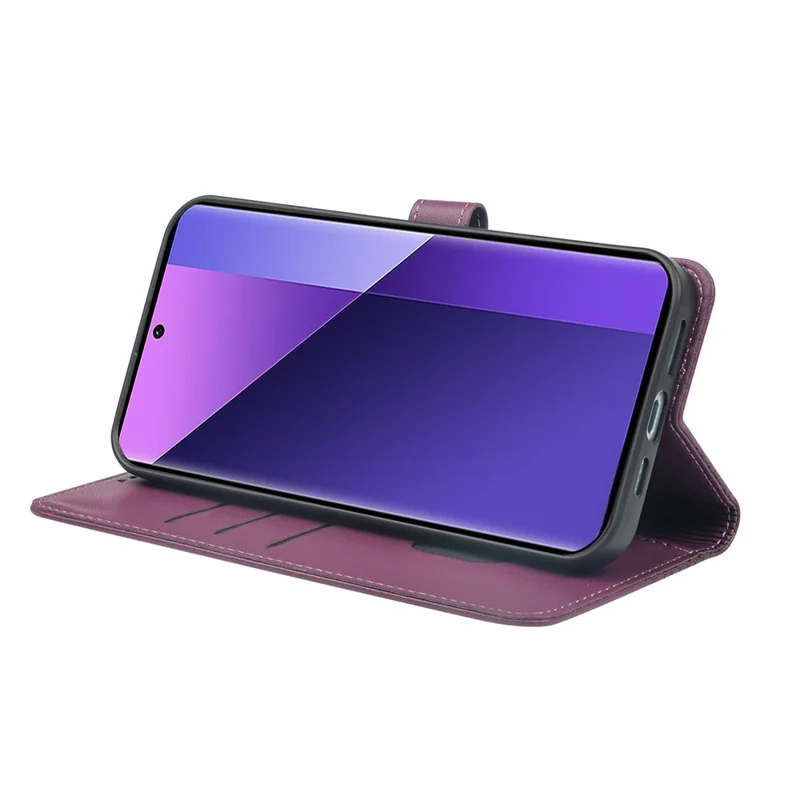 For Google Pixel 9 Pro XL Case Magnetic Clasp Four Leaf Clover Leather Phone Cover - Dark Purple
