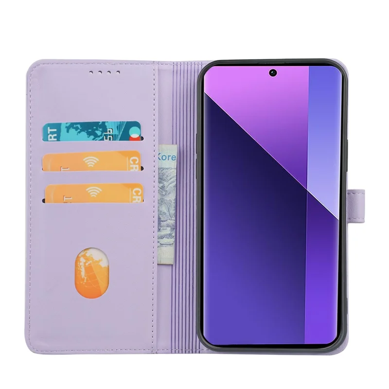 For Google Pixel 9 Pro XL Case Magnetic Clasp Four Leaf Clover Leather Phone Cover - Light Purple