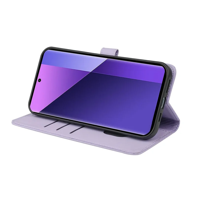 For Google Pixel 9 Pro XL Case Magnetic Clasp Four Leaf Clover Leather Phone Cover - Light Purple