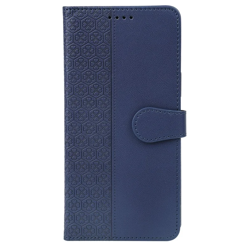 For Xiaomi Redmi 13 4G / 5G Case Magnetic Clasp Four Leaf Clover Leather Phone Cover - Blue