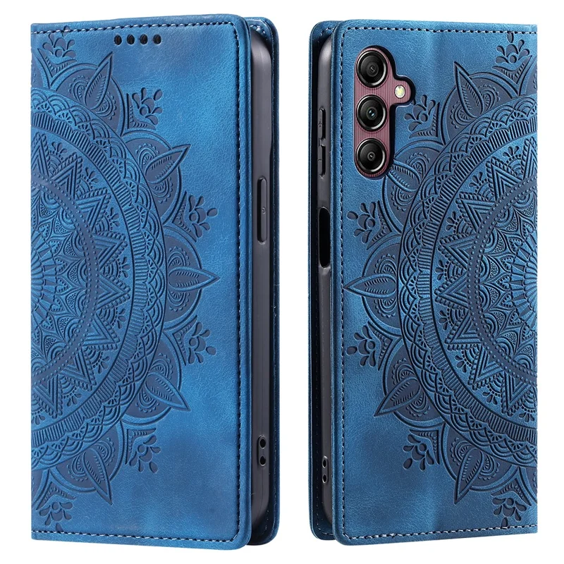 Style-010 For Samsung Galaxy A26 5G Case Magnetic Closing Leather Phone Cover Pattern Imprinted - Blue