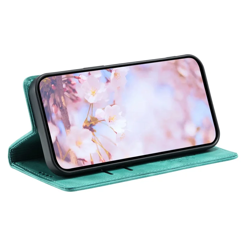Style-010 For Samsung Galaxy A26 5G Case Magnetic Closing Leather Phone Cover Pattern Imprinted - Mint Green