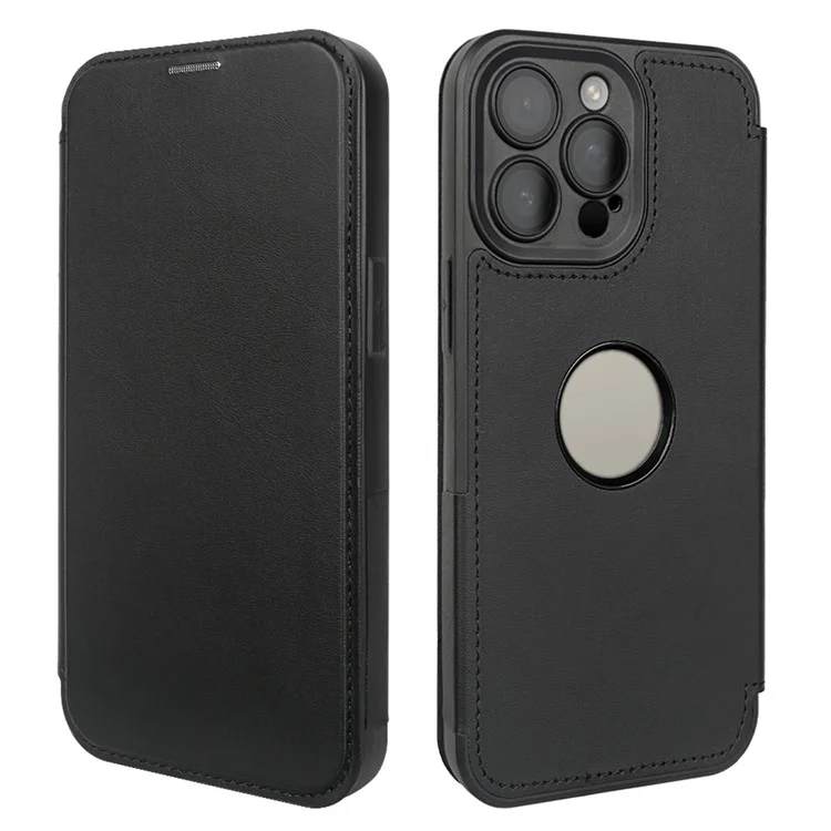 Для iPhone 13 Pro Магнитный чехол RCS Экологичный чехол для телефона с подставкой и блокировкой RFID - Черный