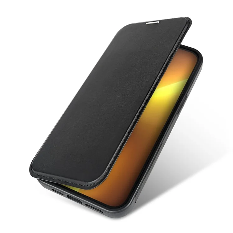Для iPhone 13 Pro Магнитный чехол RCS Экологичный чехол для телефона с подставкой и блокировкой RFID - Черный