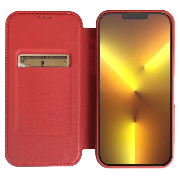 Für iPhone 13 Pro magnetische Hülle, RCS umweltfreundliche Handyhülle mit Ständer und RFID-Blockierung - Rot