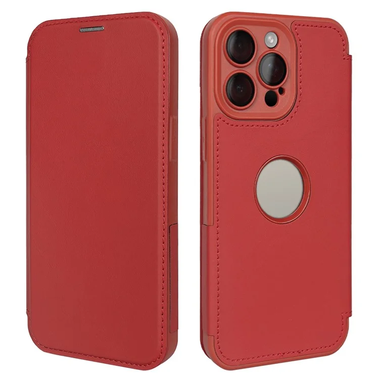 Capa magnética ecológica com suporte para iPhone 15 Pro, com bloqueio RFID - Vermelho